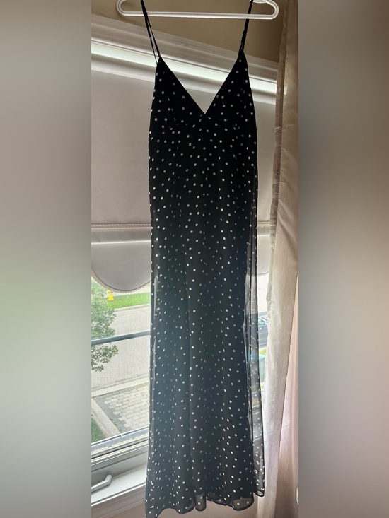 Zara Dresses & Skirts - Black Polka Dot Maxi Dress